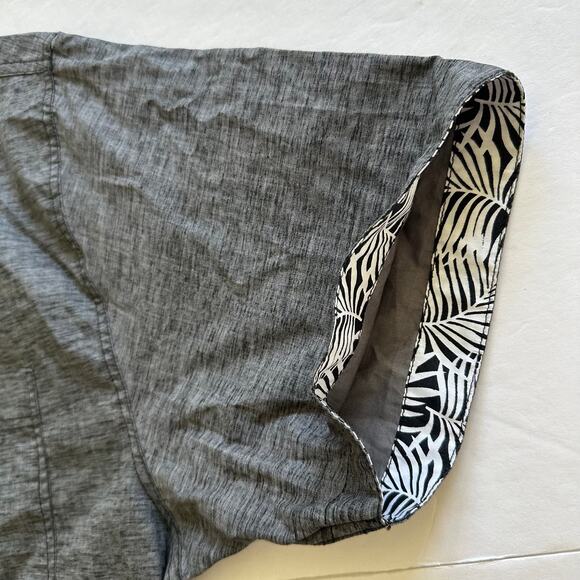 NEW Company Eighty One Button Down Shirt Short Sleeve Flip Cuff Sleeve Black 3XL - Picture 6 of 12